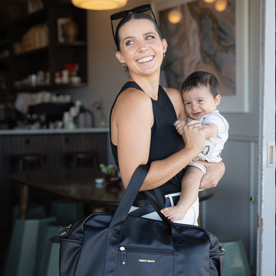 STELLA BABY BAG Black Pebble