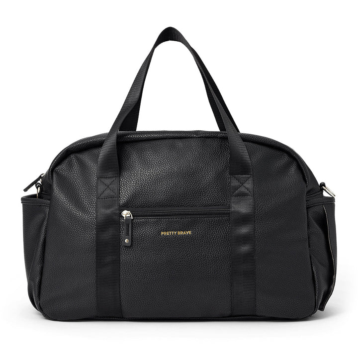 STELLA BABY BAG Black Pebbled